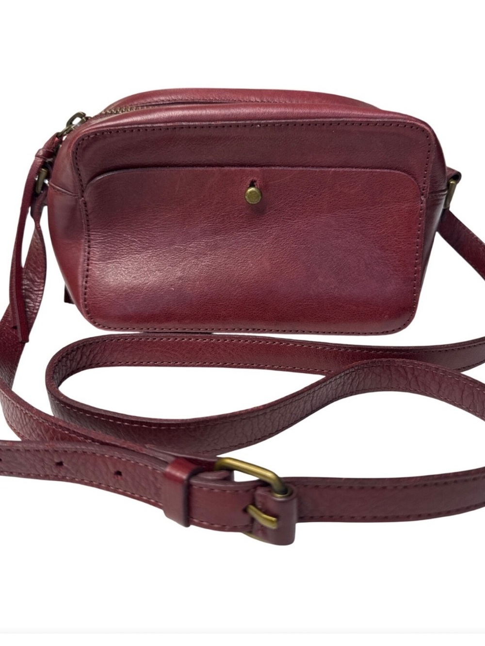 Madewell camera bag leather